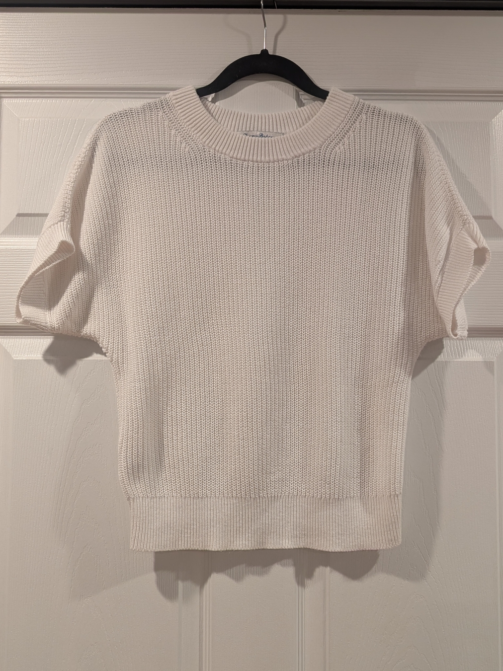 Tommy Bahama White Short Sleeve Crewneck Knit Sweater